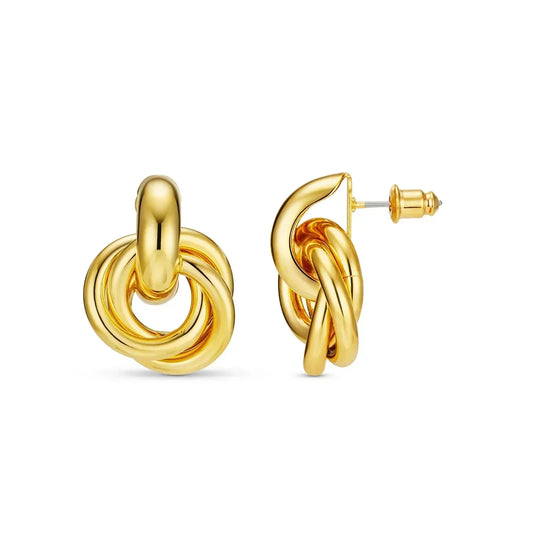 Interlock™ | Gold Statement Earrings