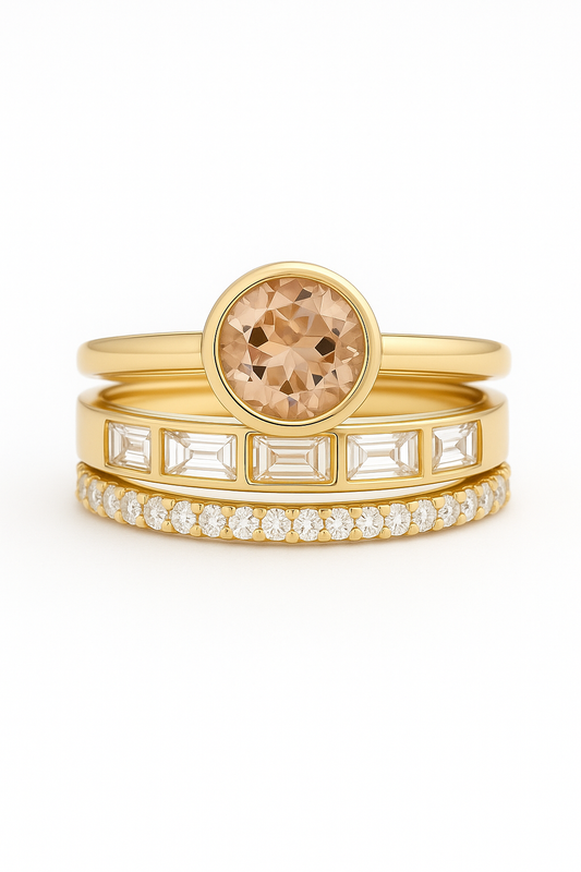 Elegant™ | Women's Crystal Inlay Gold Ring