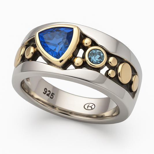 Elli™ - Vintage Blue Crystal Ring